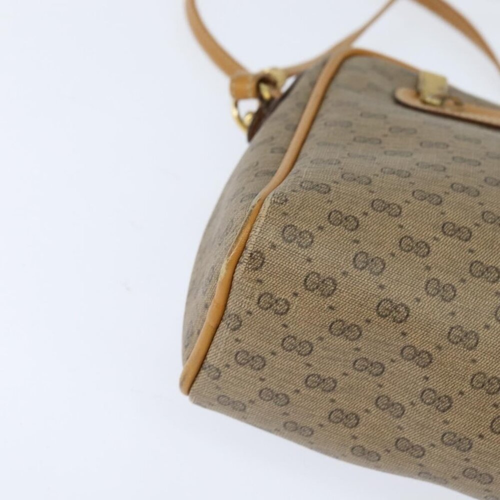 Authentic GUCCI Micro GG Supreme Shoulder Bag PVC Beige Gold 007 39 0014 - Picture 16 of 16